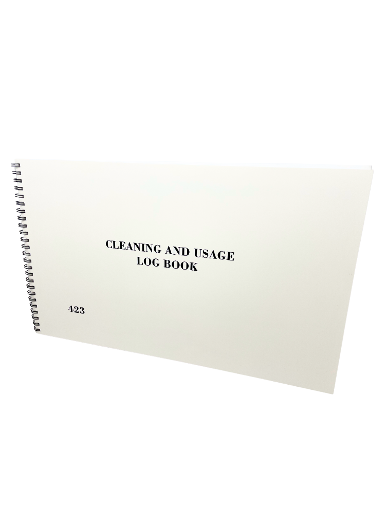 Cleaning and Usage Log Book #423 – Log Books Unlimited