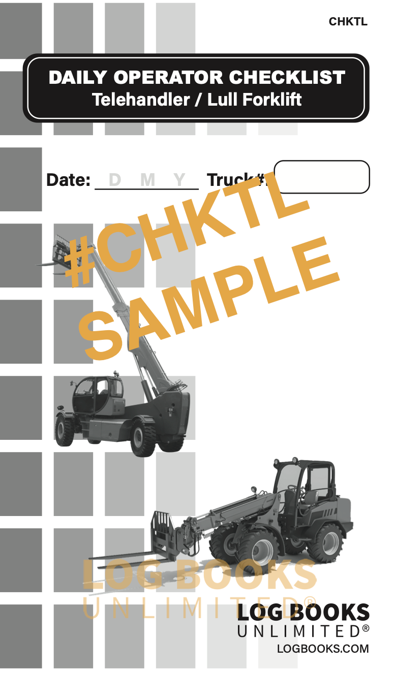 Cover of the Telehandler / Lull Forklift Daily Operator Checklist Book.